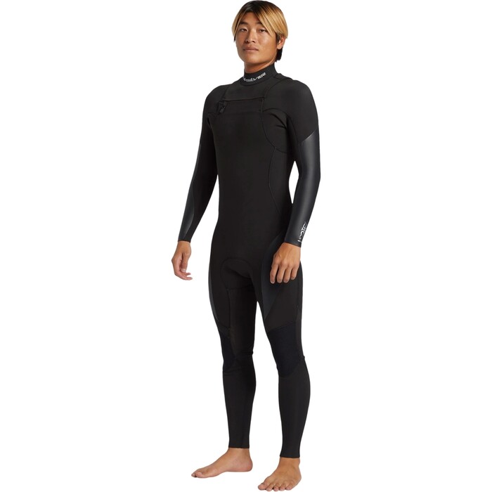 2024 Quiksilver Hombres Mercury 4/3mm Chest Zip Neopreno AQYW103116 - Black